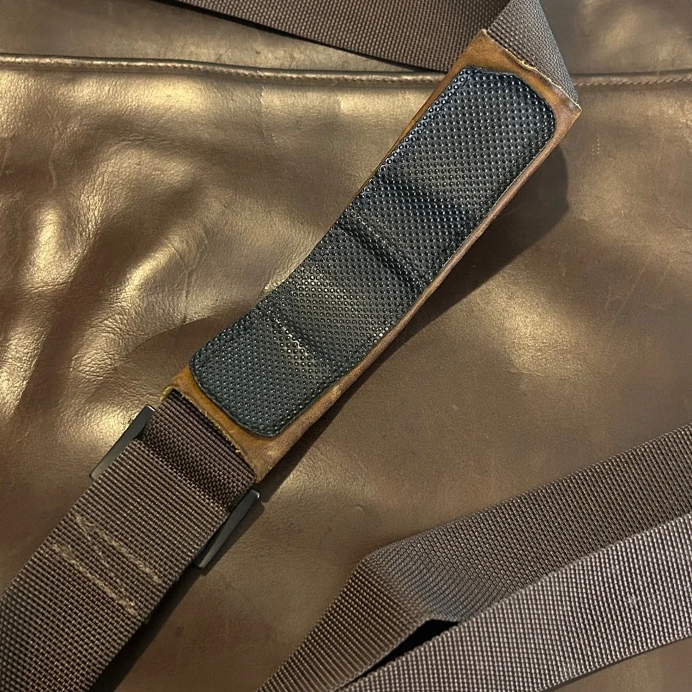 Waterfield Designs Muzetto Messenger Bag Brown Leather Waxed Canvas Made in‎ SF